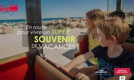 Les petits trains du cap d'agde site internet e-commerce réalisé par l'agence web crealys de montpellier dans l'Hérault