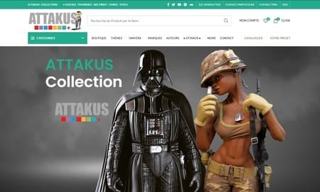 Vente en ligne de figurine de collection site internet e-commerce réalisé par l'agence web crealys de montpellier dans l'Hérault