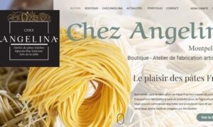 Création site internet pas cher - e-commerce Chez Angelina Atelier de pâtes fraiches d'italie par l'agence web Crealys sur Montpellier dans l'Hérault