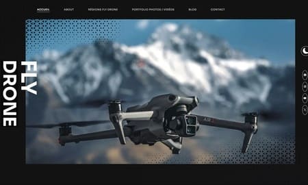 Réalisation d'un site vitrine fly drone pour développer la stratégie digitale et image de marque d'une agence de montpellier