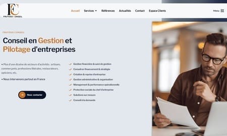 création site vitrine par l'agence web Montpellier dans l'Hérault - Frutoso conseiller entreprises