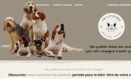 Création site e-commerce Boutique alimentation pour chiens par l'agence web Montpellier dans l'Hérault