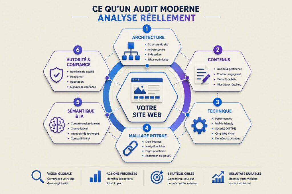 Audit SEO et Stratégie - ce qu'un audit SEO analyse reellement sur votre site web - Agence Crealys Montpellier