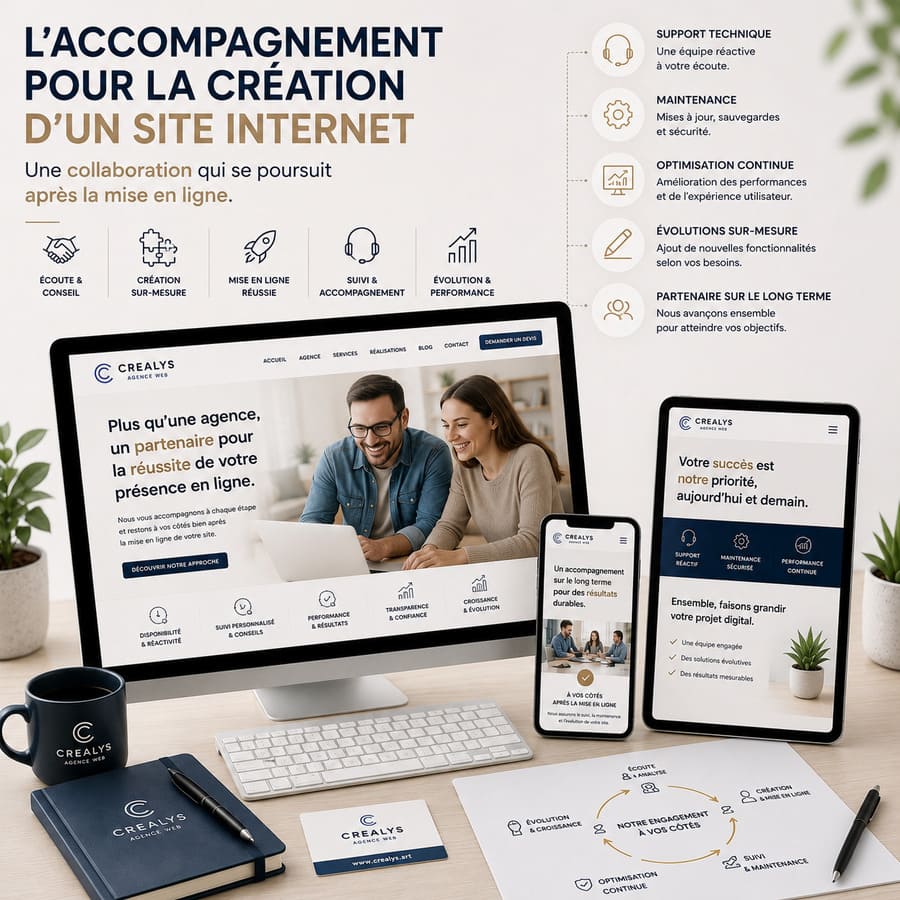 L'accompagnement creation site internet - Une collaboration qui se poursuit après la mise en ligne