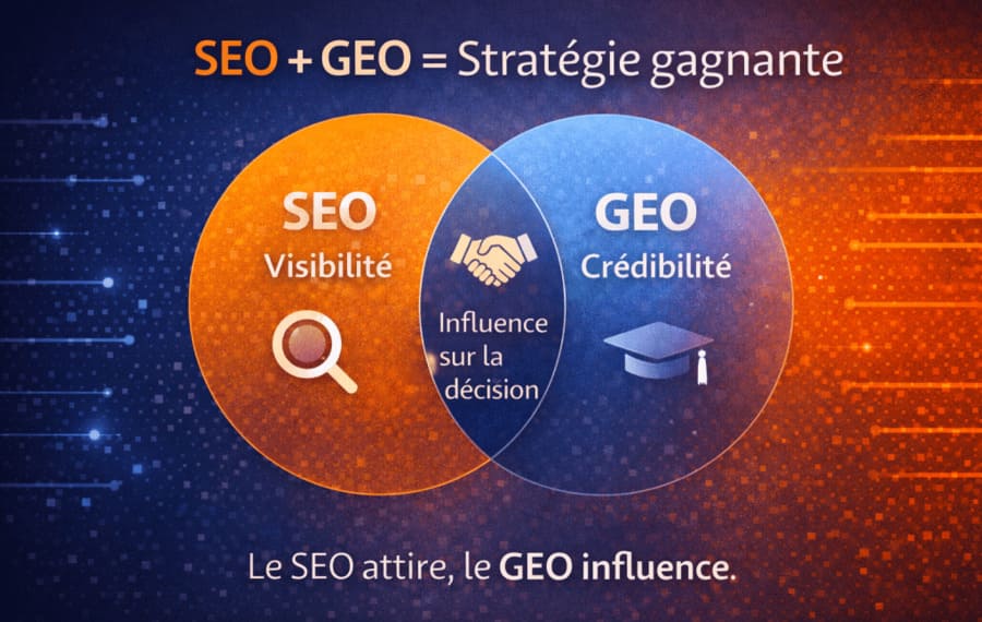 SEO, GEO & IA - Préparer votre visibilité de demain, parce que le web évolue.