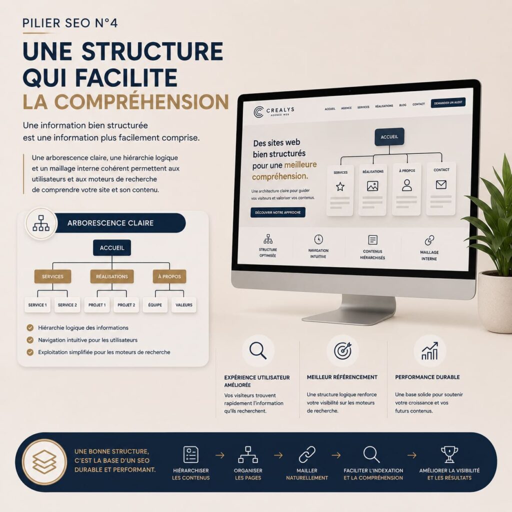 Une structure SEO qui facilite la compréhension - Une information bien structurée est une information plus facilement comprise