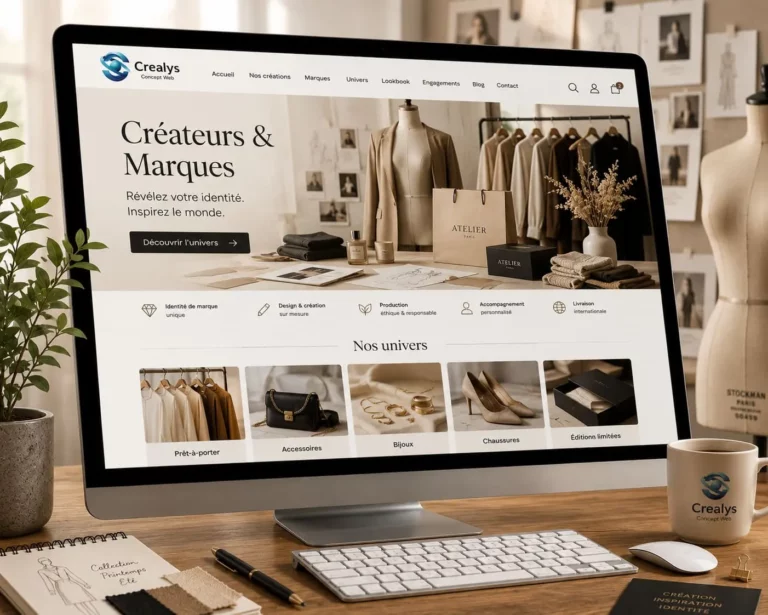 Création site boutique e-commerce Créateurs et Marques. Agence web Crealys Montpellier