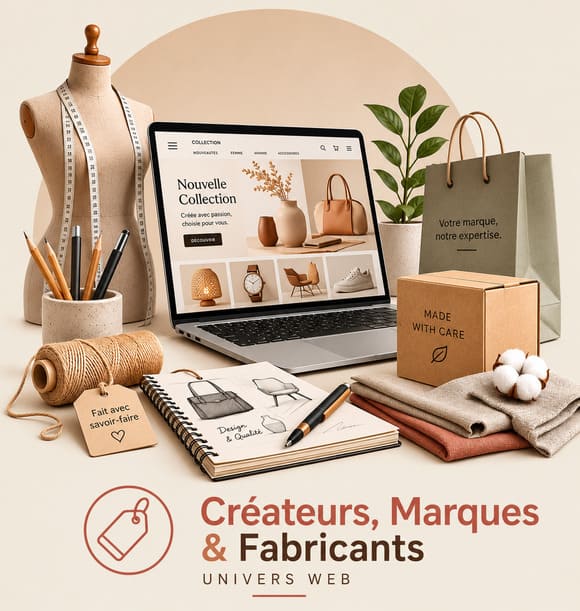 Création de site vitrine internet professionnel Montpellier - Créateurs, Marques et Fabricants