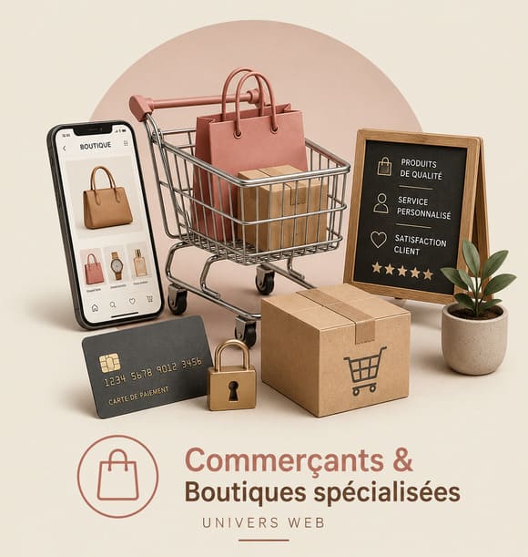 Création de site vitrine internet professionnel Montpellier - Commerçants et Boutiques spécialisées
