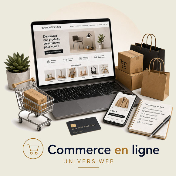 Création d'un site internet professionnel commerce en ligne par agence Crealys Concept Web de Montpellier
