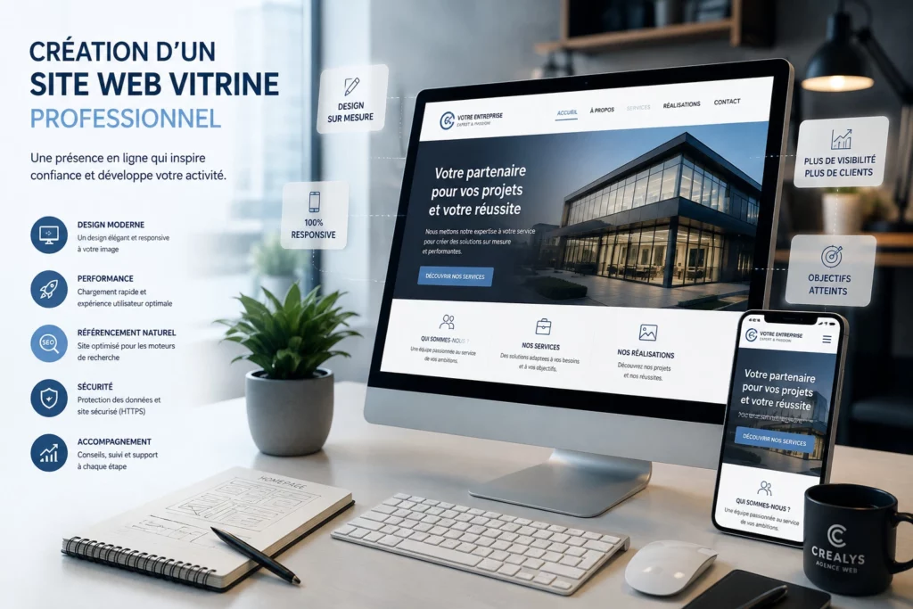 Création site internet vitrine professionnel par une agence web