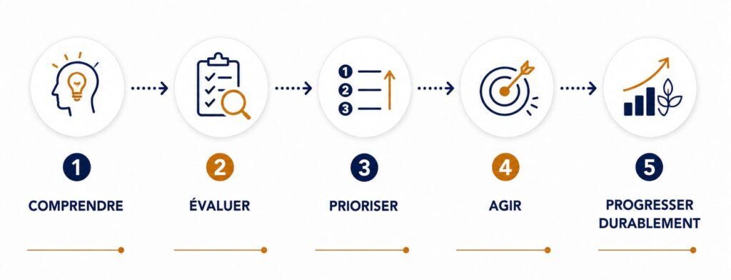 Pour un site web, une présence digitale durable se construit par étapes et avec méthode