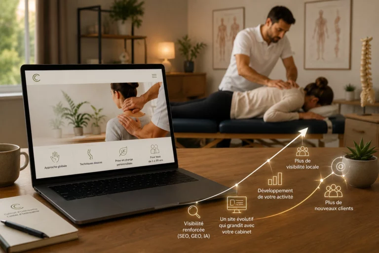 Quand le site accompagne le développement du cabinet evolutivité et recherche clients