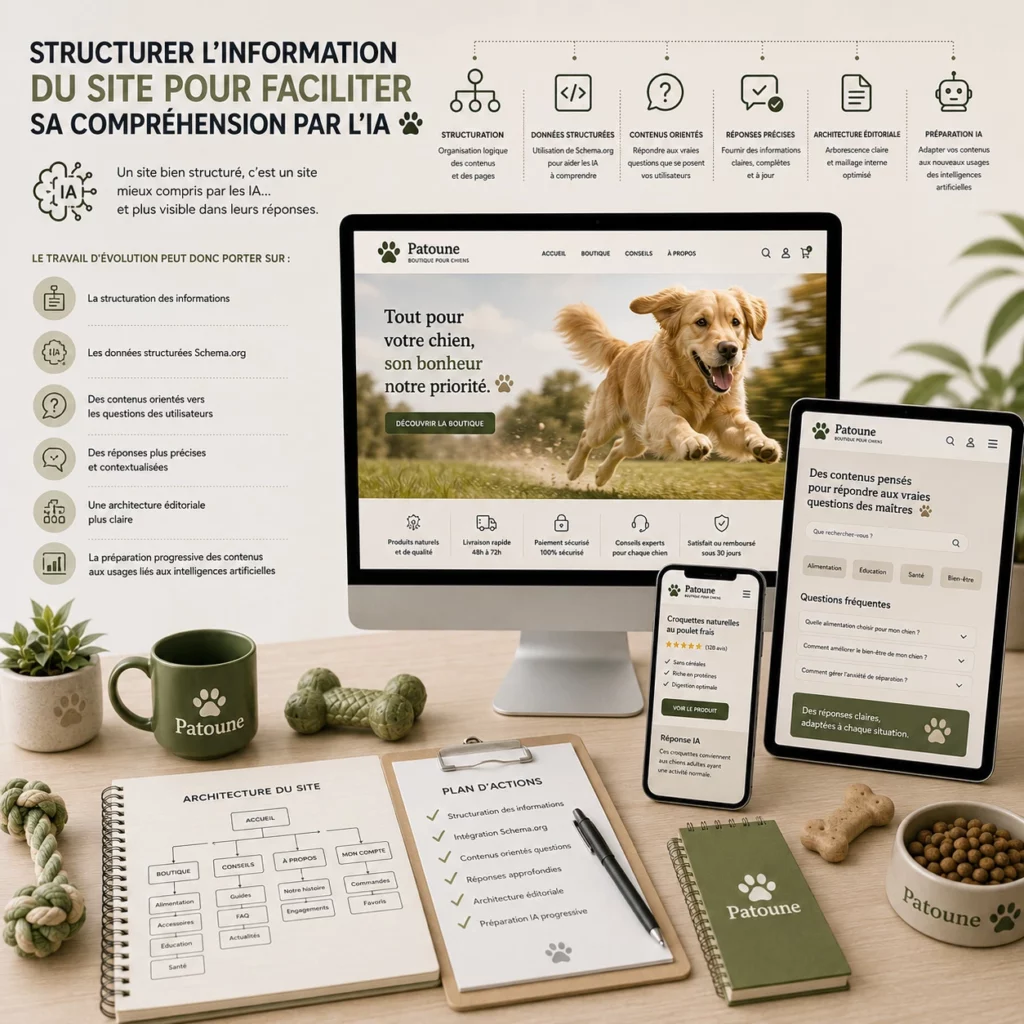 Structurer les informations du site ecommerce pour faciliter sa compréhension par IA