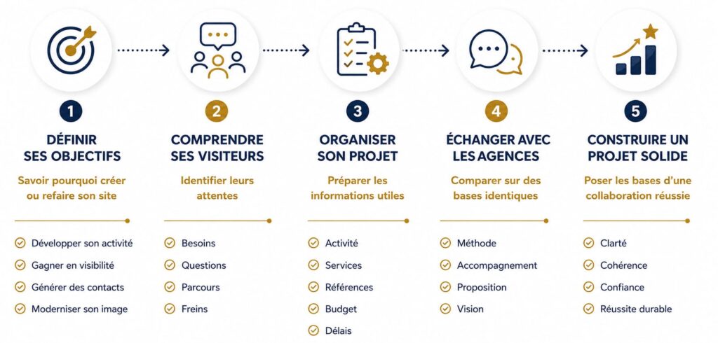 Un projet pour un site web bien préparé permet de choisir la bonne agence web