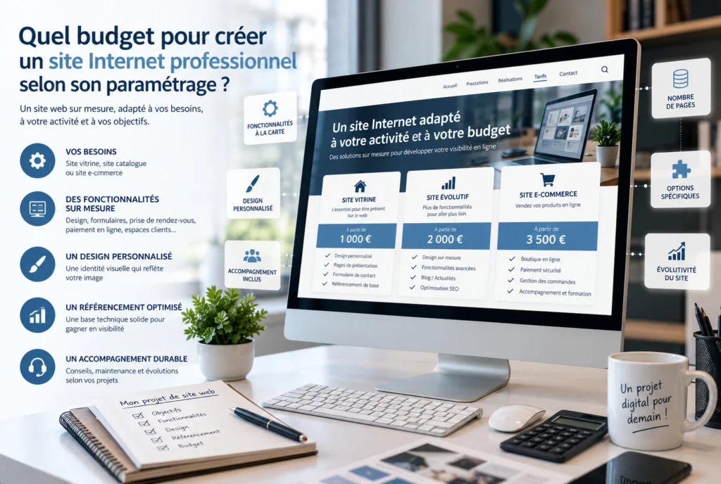 Quel budget à prévoir pour créer un site Internet professionnel de qualité, design, référencement SEO et GEO