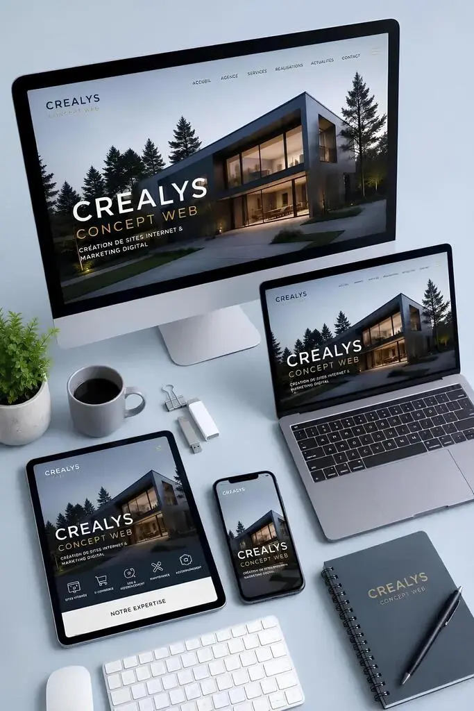 Création d'un site internet professionnel optimisé pour le référencement SEO et GEO par l'agence web Crealys à Montpellier