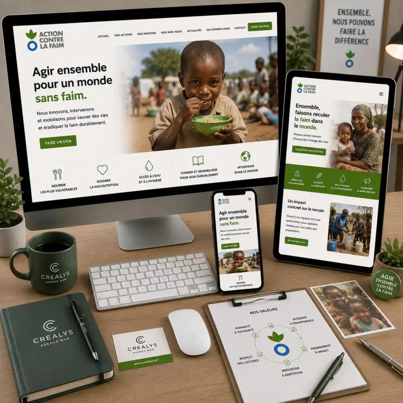 Création site internet professionnel pour une Association contre la faim