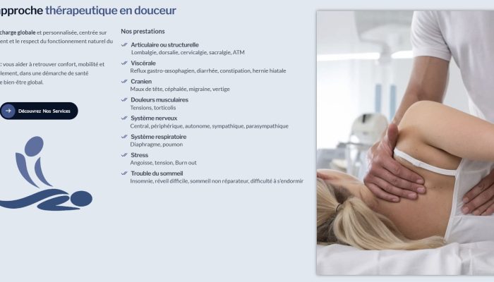 accueil - creation site internet ostéopathe Crealys Concept Web Montpellier